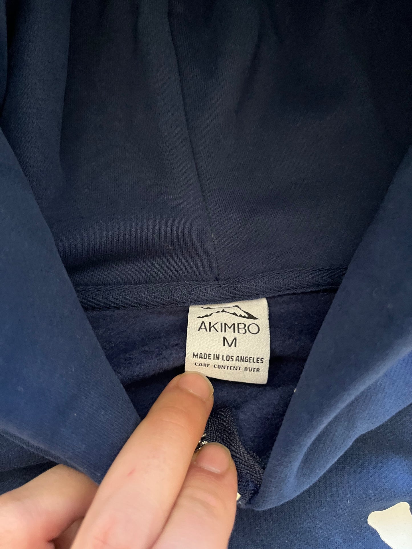 Akimbo blue zip up hoodie