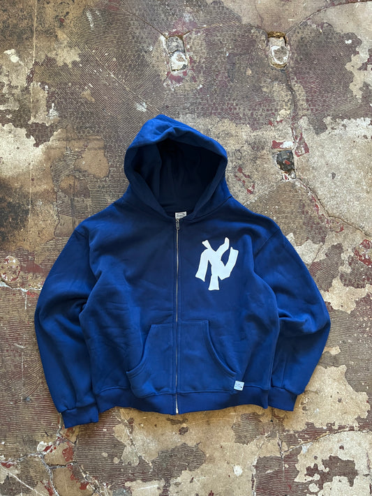 Akimbo blue zip up hoodie